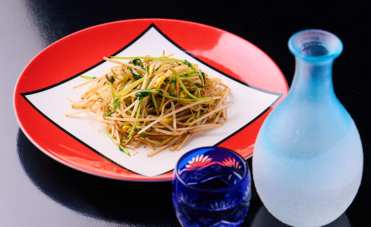 豆もやしと豆苗炒め